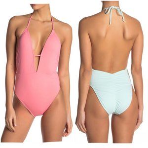 The Bikini Lab Plunge One Piece Swimsuit